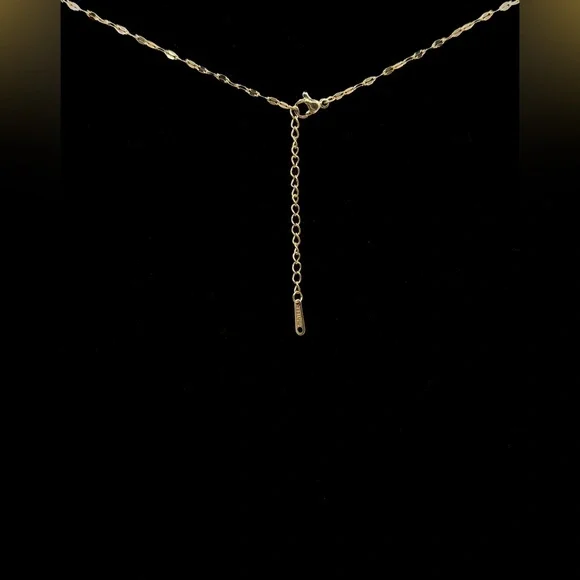 Blue and White Floral Ceramic Pendant on Stainless Steel Necklace - Picture 9 of 13